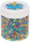Hama Perlen 209-54 Bügelperlen Dose mit ca. 3.000 bunten Midi Bastelperlen mit Durchmesser 5 mm im Transparent Glitter Mix, kreativer Bastelspaß für Groß und Klein
