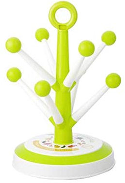 Uministyle Mug Tree 8 Hooks Cup Tree Kitchen Roll Rack Holder Stand Organizer Tree Drying Rack Stand (Green)