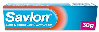 Savlon Burns & Scalds 0.25% w/w Cream, First Aid Treatment to Provide Effective Relief for Minor Burns, Scalds and Sunburn Blisters (30g, 1 pack)