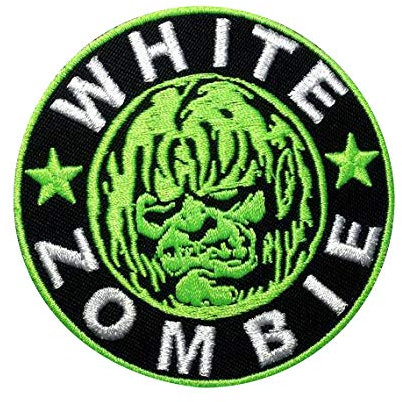 White Zombie Patch iron on T-Shirt Embroidered Jacket Denim Jean Decorate Custom Handmade Gift Craft Enjoy, Heavy Metal