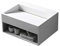 Lavabo sospeso con spazio accessori TWG71 - in pietra solida (Solid Stone) - bianco opaco - larghezza slezionabile, Larghezza lavabo:80 cm