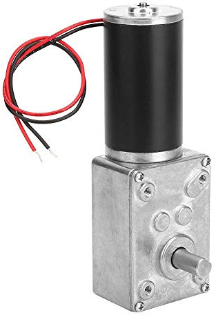 Moteur à engrenages Turbo DC 24V, vitesse de couple élevée réversible réduisant le moteur électrique de la boîte de vitesses du moteur à engrenages à vis sans fin, arbre de 8 mm(30RPM)