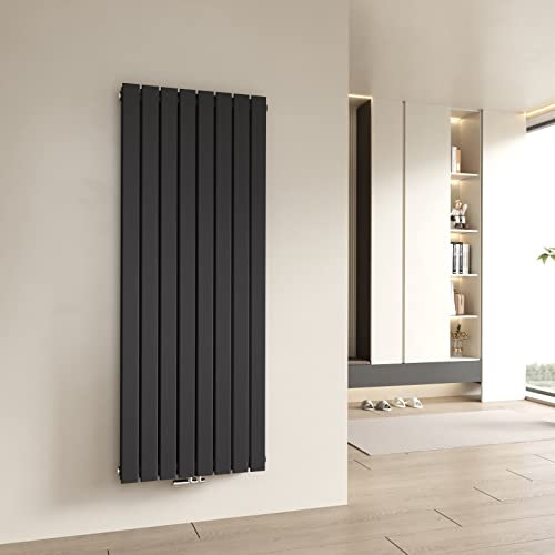 Heilmetz® Weiß Einreihig Heizkörper Design Flach 1600x620mm Paneelheizkörper Vertikal Mittelanschluss Heizung