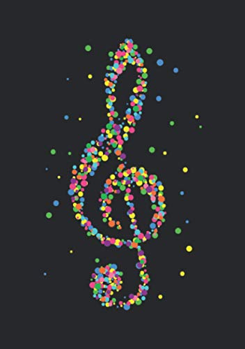 Notizbuch A5 liniert mit Softcover Design: Musiker Violinschlüssel Notenschlüssel Musik Geschenk Chor: 120 linierte DIN A5 Seiten