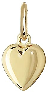 NKlaus Kettenanhänger Herz aus 333 Gelbgold 8 Karat, 6 x 6mm, 1 Stück | Gewicht 0,3g; hochglanzpoliert