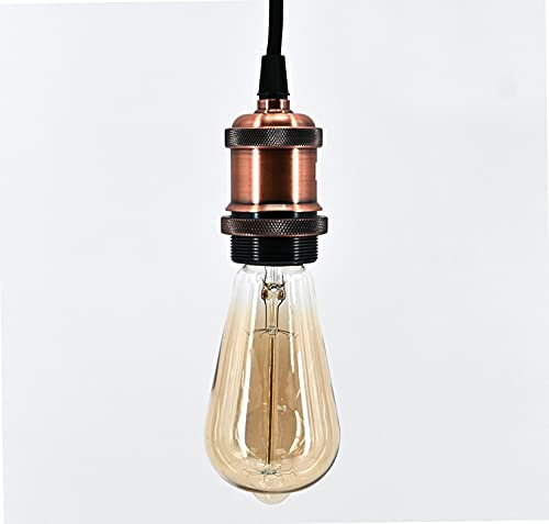 dasmöbelwerk Lampen Fassung E27 Vintage Lampensockel Metall Nostalgie Retro Pendelleuchte (05-p9941-05 Metall)