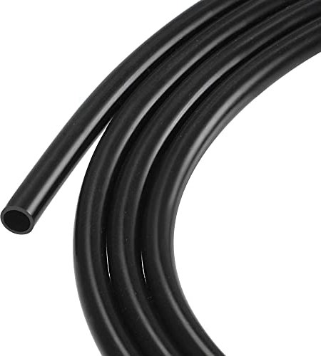 sourcing map Silicone Tubing Hose 5mm ID 6mm OD 3.3ft Black High Temperature for Water Hose Air Tube
