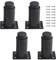 XINMEIWEN Lot de 4 pieds de meubles réglables en métal robuste pour table, lit, canapé (80 mm-120 mm, noir)