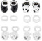 4 Pairs Galaxy Buds Live Ear Tips Ear Hooks Kit Set, Small/Large 2 Size Silicone Anti-Slip Fit in Case Rubber Ear Buds Wings Eartips Compatible with Samsung Galaxy Buds Live - Mystic White