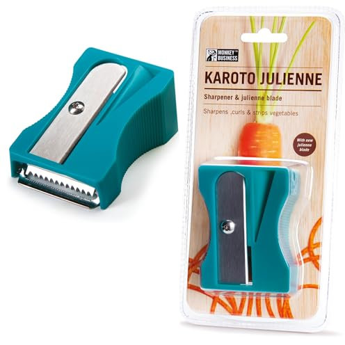 Monkey Business Karoto Julienne – Carrot Sharpener with Julienne Blade | Fun Kitchen Gadgets | from a Series of Unique Peelers for Kitchen | Fun Kitchen Stuff | by