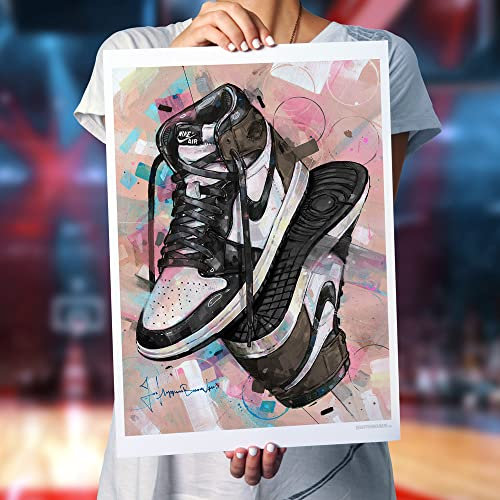 Sneaker-Kunst AJ1 Jumpman poster 50 x 70 cm