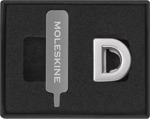 Moleskine Pin per Taccuino o Agenda Lettera D, Spilla Lettere, Personalizza la Chiusura con Elastico, Idee Regalo Personalizzato, Colore Argento