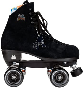 Moxi Quad Rollschuhe I Lolly Set I Beach I Jungle I Bunny I Größe 31-45 I Kinder I Mädchen I Frauen I Damen I Disco I Roller I Skates I Classic (Lolly Classic Black, US 11 / EU 42-43)