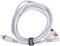 UDG - Cable de audio RCA recto - RCA en ángulo blanco 3 m
