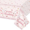 137 * 274cm Rosa Geburtstag Tischdecke Rosa Wasserdicht Tischdecke Kindergeburtstag Deko,Große Kunststoff Tischdecke Rosa Party Tischdecke für Mädchen und Frauen Geburtstag Party Dekoration Zubehör