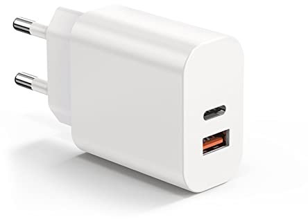 30W USB C Ladegerät - Bouge PD QC3.0 Netzteil Ladestecker Kompatibel mit iPhone 16/15/14/13/12/11 Pro Max Mini Galaxy S22 Ultra Google Pixel 7/7 Pro/6/6 Pro/6a Schnellladegerät mit Dual Port