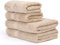 TRAMAS+ Juego de Toallas Premium 700gr de 4 Piezas, 100% Algodón, 2 Toallas de Mano 50x100 cm y 2 Toallas de baño de 70x140cm, Extra Suaves, Secado Rápido, Alta Absorción - Arena