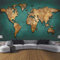 3D Wall Mural Poster Großer Aufkleber Tapete Vintage Weltkarte Wand Abziehen Und Aufkleben, Abnehmbare Wanddekoration, Druckbild, Bilddesign Für Schlafzimmer, Wohnzimmer 200 (Breite) x 150 (Höhe) cm
