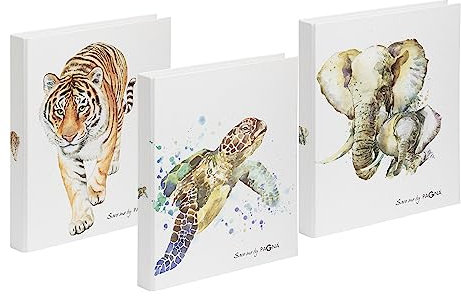 PAGNA Multi Pack Ringbücher A4 Save me 3, 9er Pack sortiert mit 3x Tiger, 3x Schildkröte und 3x Elefant