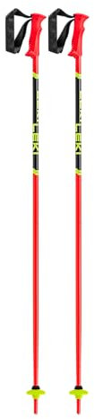 LEKI Kinder Racing Kids Skistöcke, Bright red-Black-Neonyellow, 85cm