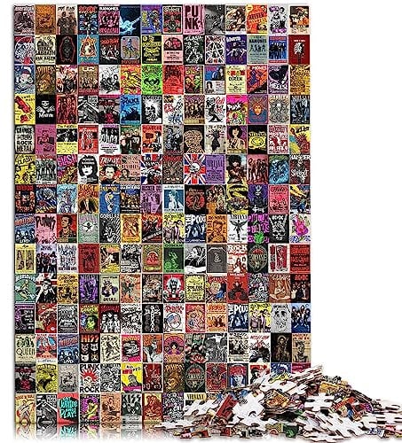 jigsaw puzzles for adults vintage collage 1000 Pieces Jigsaw Puzzles for Adults Family Cardboard Puzzles Learning Educational Toy Size: 26x38cm