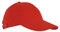 TEXXILLA 6 Panel Strong Front Raver Cap aus gebürsteter Baumwolle, Farbe:rot