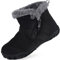 KVbabby Barefoot Scarpe Invernali Bambini Ragazzi Caldo Stivali da Neve Comode Impermeabili Stivaletti,nero-A,38 EU