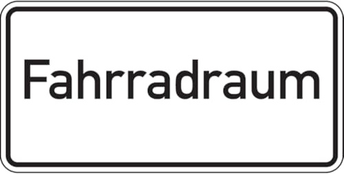 Dreifke® Aufkleber | Hinweisschild, Fahrradraum, 100 x 200 mm - 200x100 mm Folie selbstklebend