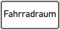 Dreifke® Aufkleber | Hinweisschild, Fahrradraum, 100 x 200 mm - 200x100 mm Folie selbstklebend