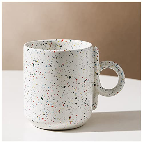 DUnLap Tazza Di Coppia Nordic colorato splash-ink tazze in ceramica tazze da caffè personalizzate tazze di latte con maniglie creative coppia tazza tazza da cucina Tazza (Size : A)