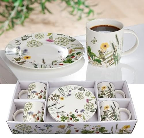 GILDE Porzellan Geschirr - Set Wild Flowers