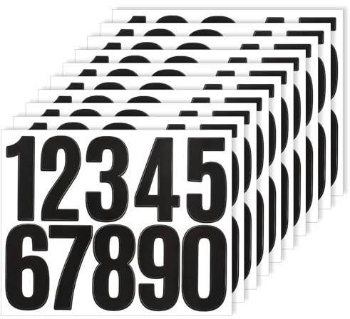 100 PCS Self Adhesive Mailbox Numbers - Vinyl House Address Stickers, 3 inch Apartment Door Address Numbers (Black)