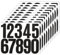 100 PCS Self Adhesive Mailbox Numbers - Vinyl House Address Stickers, 3 inch Apartment Door Address Numbers (Black)