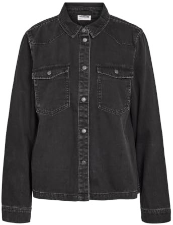 Noisy May Damen Nmnew Signe L/S Denim Shirt Vi001bl Noos Nmnew Signe L/S Denim Shirt Vi001Bl Noos (1er Pack)