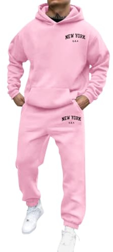 shownicer Survêtement Homme à Capuche Ensemble Jogging 2 Pièces Track Suit Sweat Hoodies et Pantalon Manches Longues Ample et Confortable Combinaison de Sport