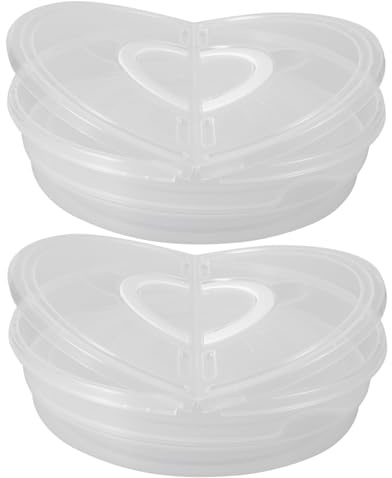 MAGICLULU 2pcs Food Storage Containers Plates Lids for Cake Tortillas Pastries Leftover Pizza Storage Refrigerator