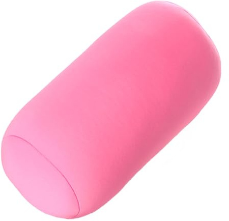 Raypontia Microbead Pillow 30 * 16Cm Perlen Kissen Nackenrolle, Kleines Rundes Nackenkissen, Perlen Kissen Nackenkissen, Mikroperlenkissen Klein, Microbead Travel Pillow Aus Stoff, Pink