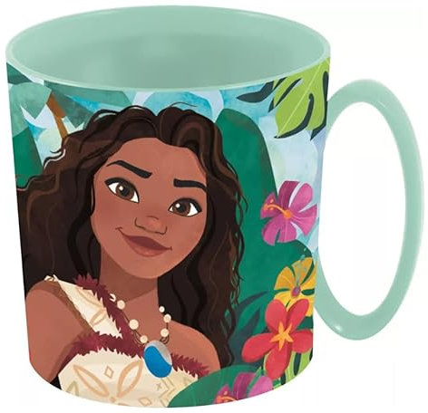 Golddunes Tasse en plastique réutilisable pour enfants 2023 - Passe au micro-ondes - 350 ml - Motif Moana