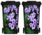 TGBYHU 2 Sheets Flowers Leaves Wheelie Bin Stickers Self Adhesive Dustbin Sticker Decorative Decal for Wheelie Bin, Fridge, Bins Wall, Indoor Outdoor