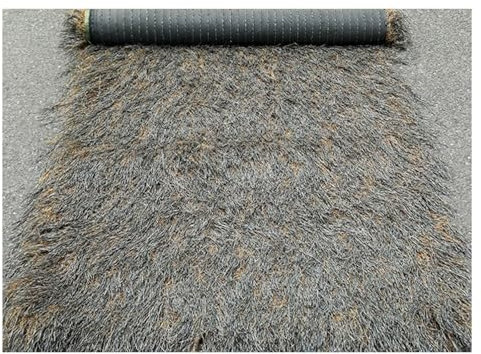 Rouleau De Chaume Artificiel 0,5 M X 20m - Herbe Synthétique Résistante Aux Uv Fatch Pour La Toiture De Jardin, Huttes Tiki, Aménagement Paysager - Décoration Extérieur(Size:0.5*3m,Color:gris)