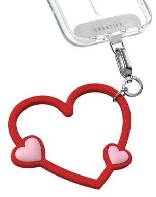 CASETiFY Silicone Wristlet - Heart - Pink Passion/Red Romance