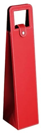 YGLONG Flaschentüten Rotwein-Verpackungsbeutel, Geschenk, universelle Verpackung, Lederboxen, mehrere Einzelflaschen-Weinglas-Verpackungen, Ledertaschen(Red)