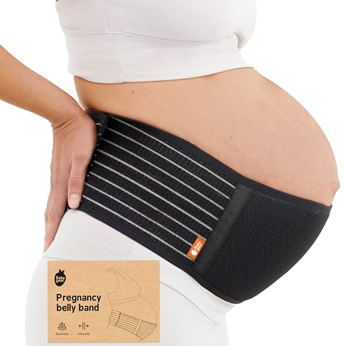 Baby Uma Ceinture de Grossesse Ceinture Grossesse Femme Enceinte, Légère & Respirante, Bandeau de Maintien Ajustable avec Fermeture Velcro, Soutien Abdominal Confortable (2XL)