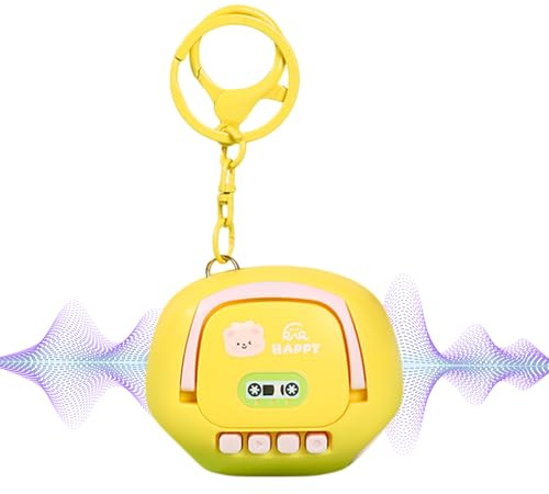Mini enregistreur vocal – Porte-clés enregistreur audio | Outil de capture de poche avec réduction du bruit, unité portable pour conférence, équipement sonore numérique, style dessin animé, gadget