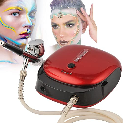Zocxielr Airbrush Kit,Portable Dual-Action Airbrush Gun, Cordless Airbrush,for Make Up,Art Painting,Tattoo