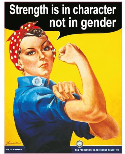INDIGOS UG - Adesivo per Auto JDM Die Hart, da Donna, We Can do it Feminist Bumper Sticker 101 mm x 127 mm