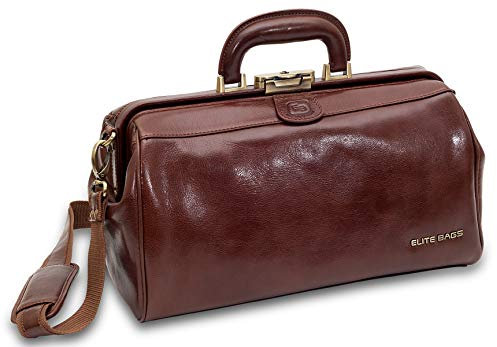 CLASSY´S deluxe Arzttasche aus Leder, Braun, 20 × 36 × 21 cm