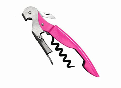 VB VIN BOUQUET VinBouquet FID 195, Tire-Bouchon Serveur, Décapsuleur 2 Temps, Abs, Rose, 16 x 8 x 2,3 cm