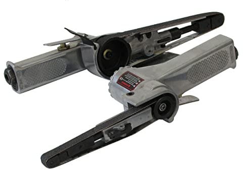 Air Belt Sander Set - AT-485 20mm Speed Easily Controlled With Throttle Lightweight Rotating Sanding Head - AT-480 10mm Smallest Handy Belt Both Useful To Reach Hard To Reach Areas