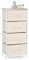 Relaxdays Regalsystem, 4 Stoff-Schubladen, universale Schubladenbox, Metall und Holz, HxBxT: 95 x 45 x 30 cm, beige, Design B